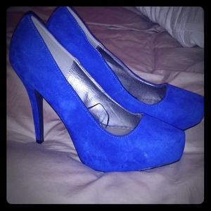 Torrid Royal Blue Suede Heels